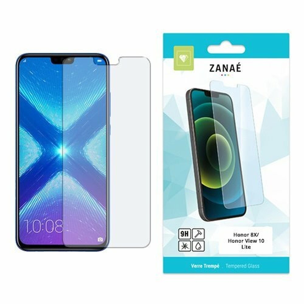 Verre trempé transparent pour Honor 8X et Honor View 10 Lite