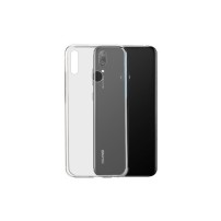Coque Softgel transparente pour Huawei Y7 (2019) montrant sa résistance et design.