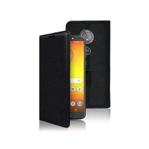 Étui portefeuille Zanae noir pour Motorola Moto E5
