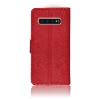 Etui Portefeuille Zanae pour Samsung Galaxy S10 en rouge