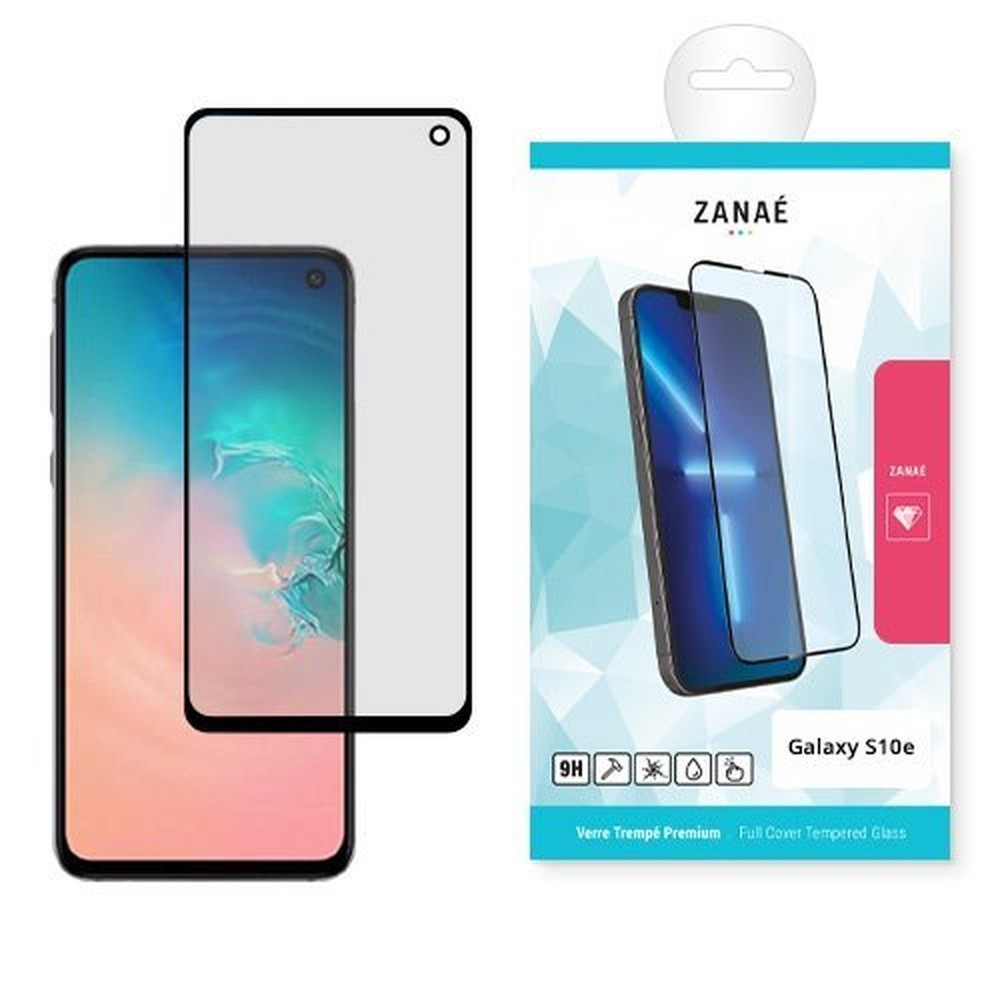 Verre trempé Full Cover noir pour Samsung Galaxy S10e