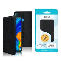 Etui portefeuille Zanae noir pour Huawei P30 Lite et P30 Lite XL