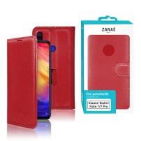 Étui portefeuille rouge pour Xiaomi Redmi Note 7/7 Pro