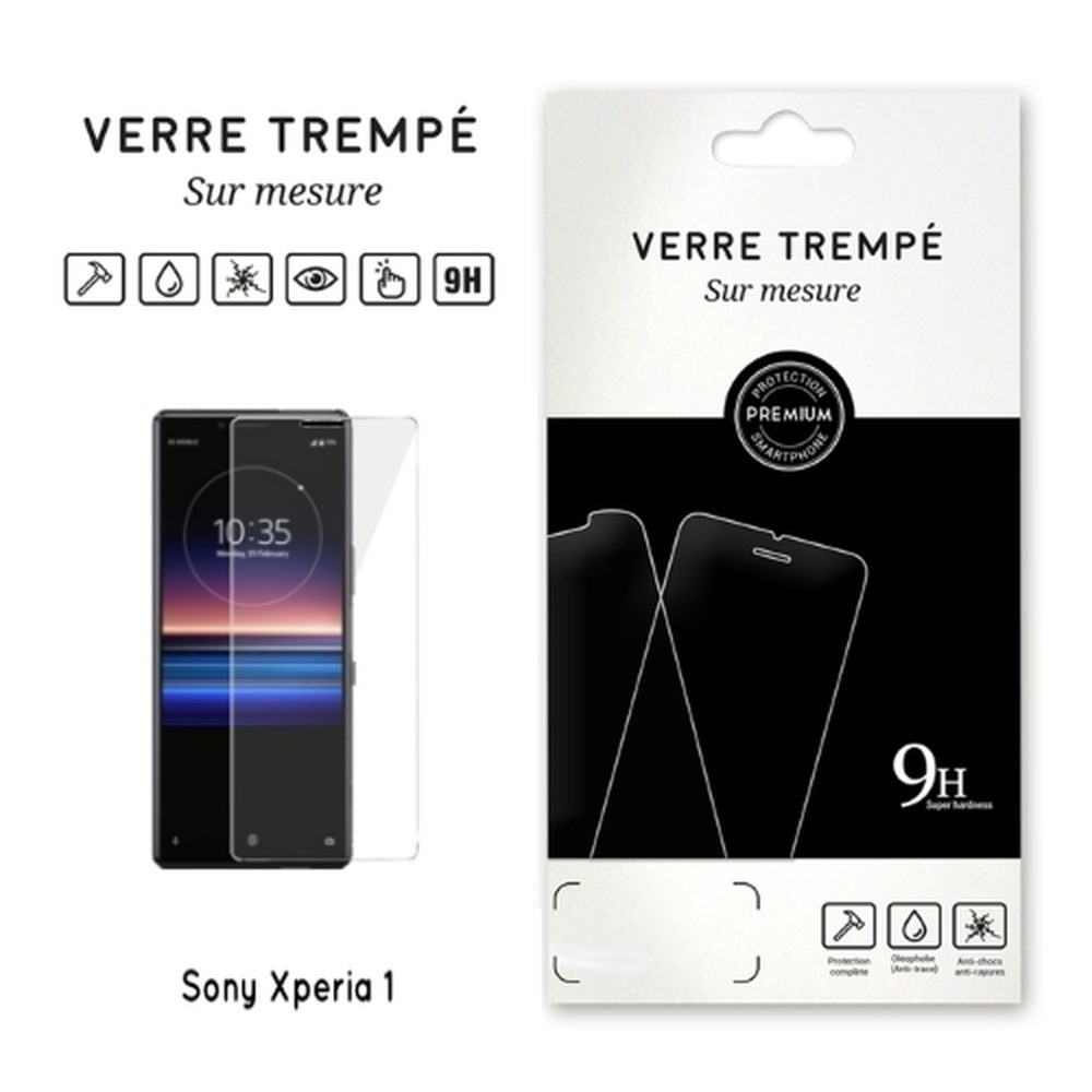 Verre trempé transparent pour Sony Xperia 1