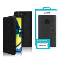 Étui portefeuille noir pour Samsung Galaxy A80