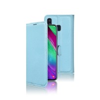 Étui Portefeuille Zanae bleu clair pour Samsung Galaxy A40