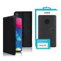 Etui Portefeuille Zanae pour Samsung Galaxy M10 en noir