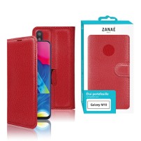 Etui Portefeuille Zanae pour Samsung Galaxy M10 Rouge