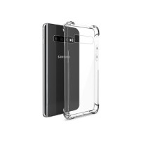 Coque en silicone transparente avec coins renforcés pour Samsung Galaxy S10