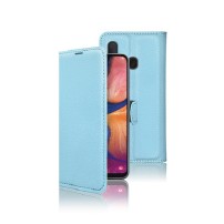 Etui Portefeuille Zanae bleu clair pour Samsung Galaxy A20e