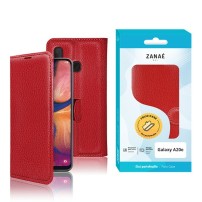 Étui portefeuille Zanae pour Samsung Galaxy A20e rouge