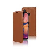 Étui Portefeuille Zanae marron pour Samsung Galaxy A20e