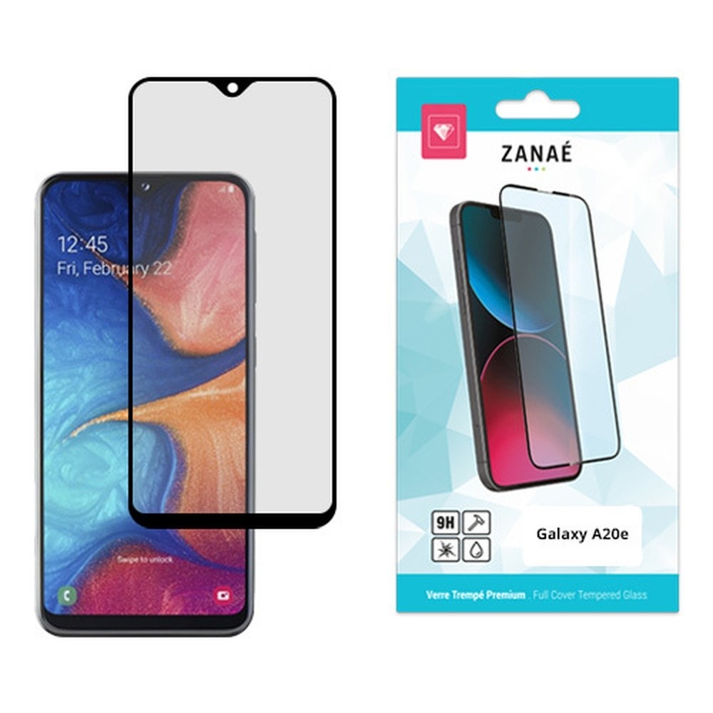 Verre trempé Full Cover noir pour Samsung Galaxy A20e