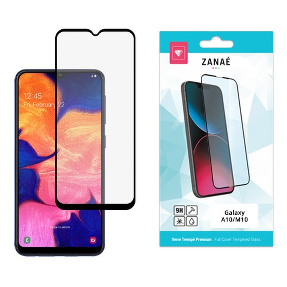 Verre trempé Full Cover noir pour Galaxy A10/M10
