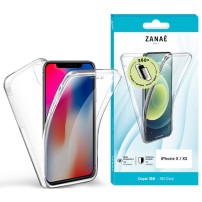 Coque 360° transparente pour iPhone X et XS
