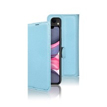 Etui portefeuille bleu clair pour iPhone 11