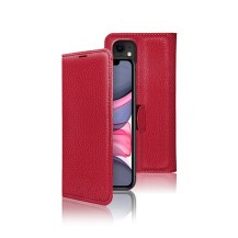 Étui portefeuille Zanae rouge pour iPhone 11