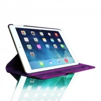 Étui Rotatif Violet pour iPad 10.2 en position debout