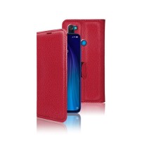 Etui Portefeuille Zanae rouge pour Xiaomi Redmi Note 8
