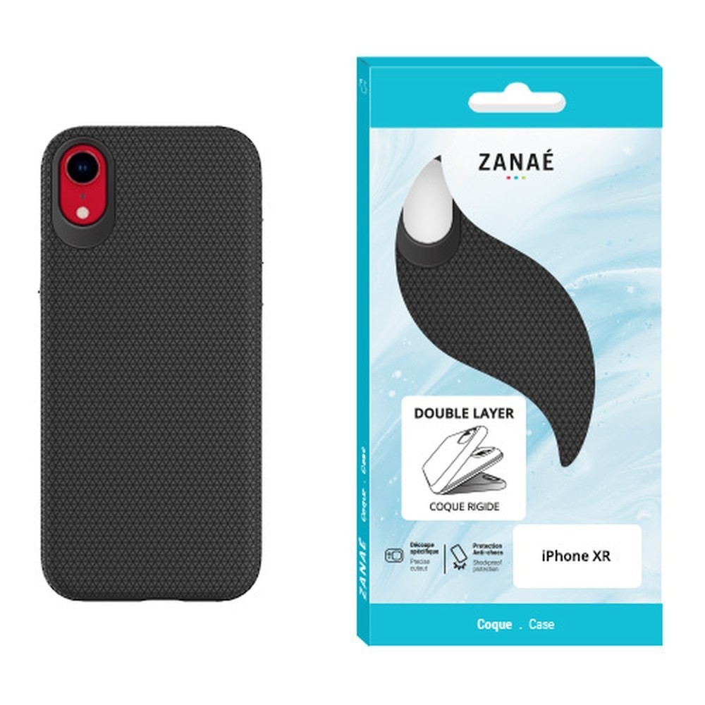 Coque Double Layer noire pour iPhone XR