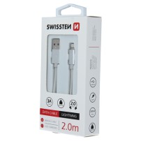 Câble USB/Lightning Swissten 2m argent