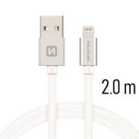 Câble USB/Lightning Swissten 2m argent