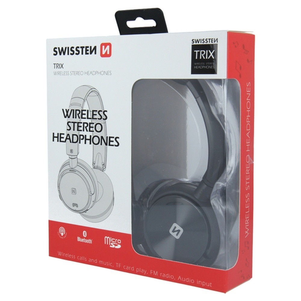 Casque audio bluetooth Trix Swissten noir