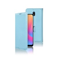 Etui Portefeuille Zanae pour Xiaomi Redmi 8A en bleu clair