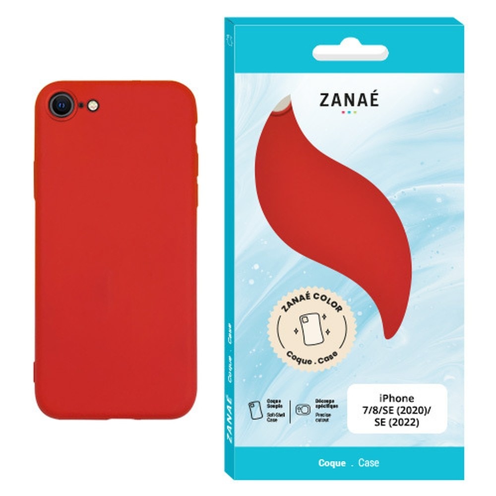 Coque Zanae Color rouge compatible iPhone 7