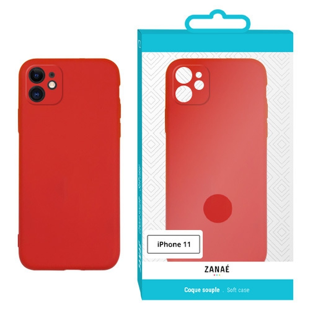 Coque rouge Zanae Color pour iPhone 11