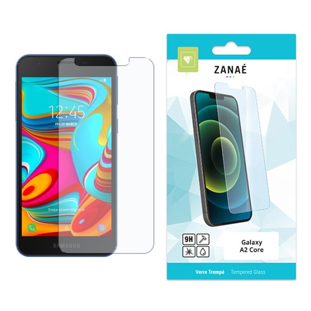 Verre trempé transparent pour Samsung Galaxy A2 Core