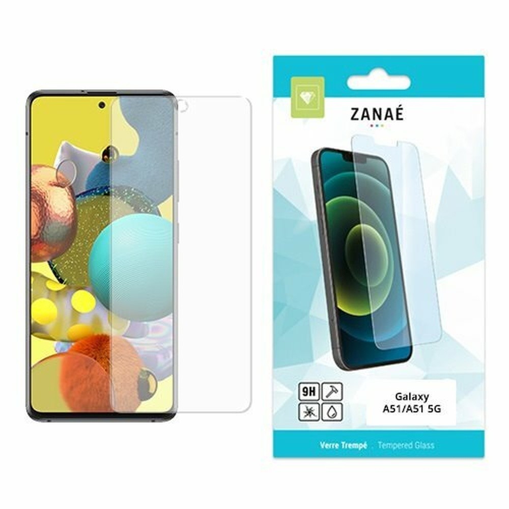 Verre trempé transparent pour Samsung Galaxy A51 et A51 5G