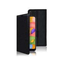 Etui Portefeuille Zanae pour Samsung Galaxy A01 en noir
