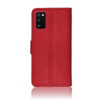 Étui portefeuille rouge compatible Samsung Galaxy A41