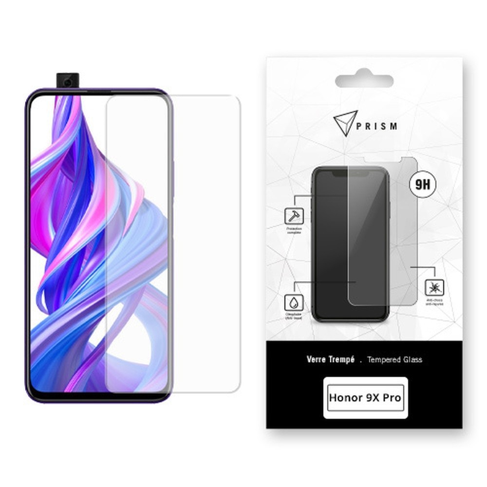 Verre trempé transparent pour P Smart Pro et Honor 9X Pro
