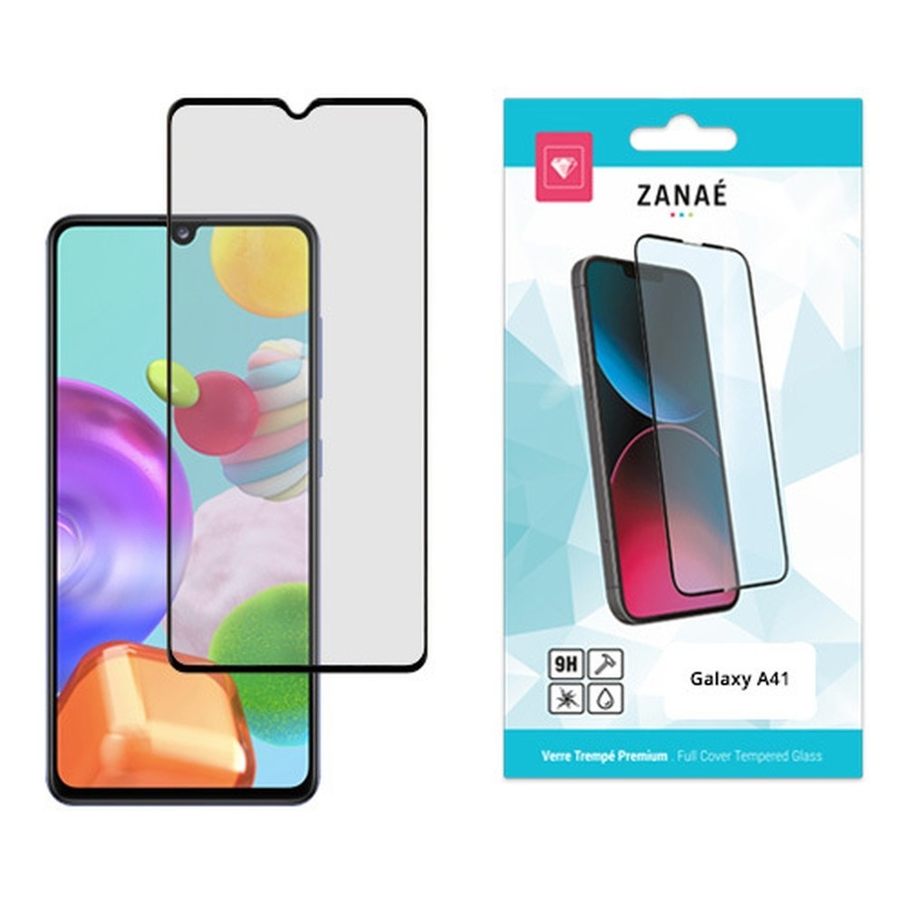Verre trempé Full Cover noir pour Samsung Galaxy A41