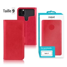Étui portefeuille Zanae universel rouge