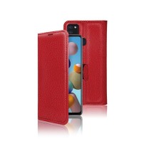 Étui portefeuille rouge pour Samsung Galaxy A21s