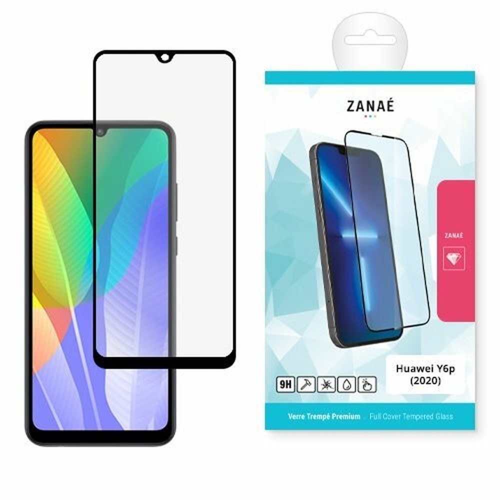Verre trempé Full Cover noir pour Huawei Y6p (2020)