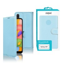 Etui Portefeuille Zanae bleu clair pour Samsung Galaxy A01