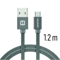 Câble USB Micro-USB 1.2m Textile Gris