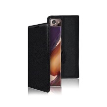 Étui portefeuille noir pour Galaxy Note 20 Ultra