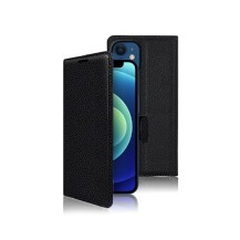 Etui Portefeuille Zanae Noir pour iPhone 12 Mini