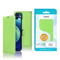 Étui portefeuille vert Zanae pour iPhone 12 Mini