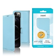 Etui Portefeuille Zanae bleu clair pour iPhone 12 Pro Max