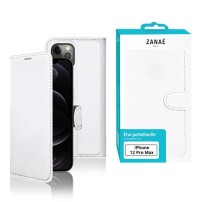 Etui portefeuille Zanae blanc pour iPhone 12 Pro Max