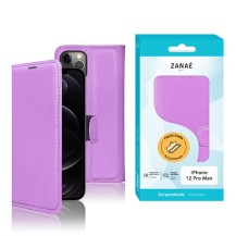 Etui Portefeuille Zanae violet pour iPhone 12 Pro Max