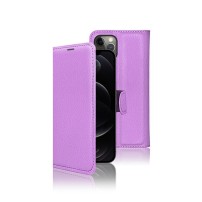 Etui Portefeuille Zanae violet pour iPhone 12 Pro Max