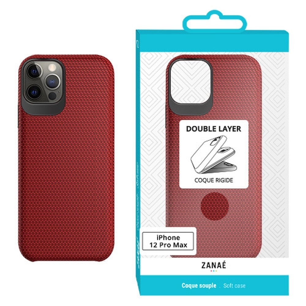 Coque Double Layer rouge pour iPhone 12 Pro Max