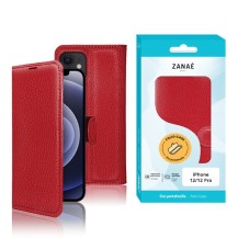 Étui portefeuille rouge pour iPhone 12 et 12 Pro